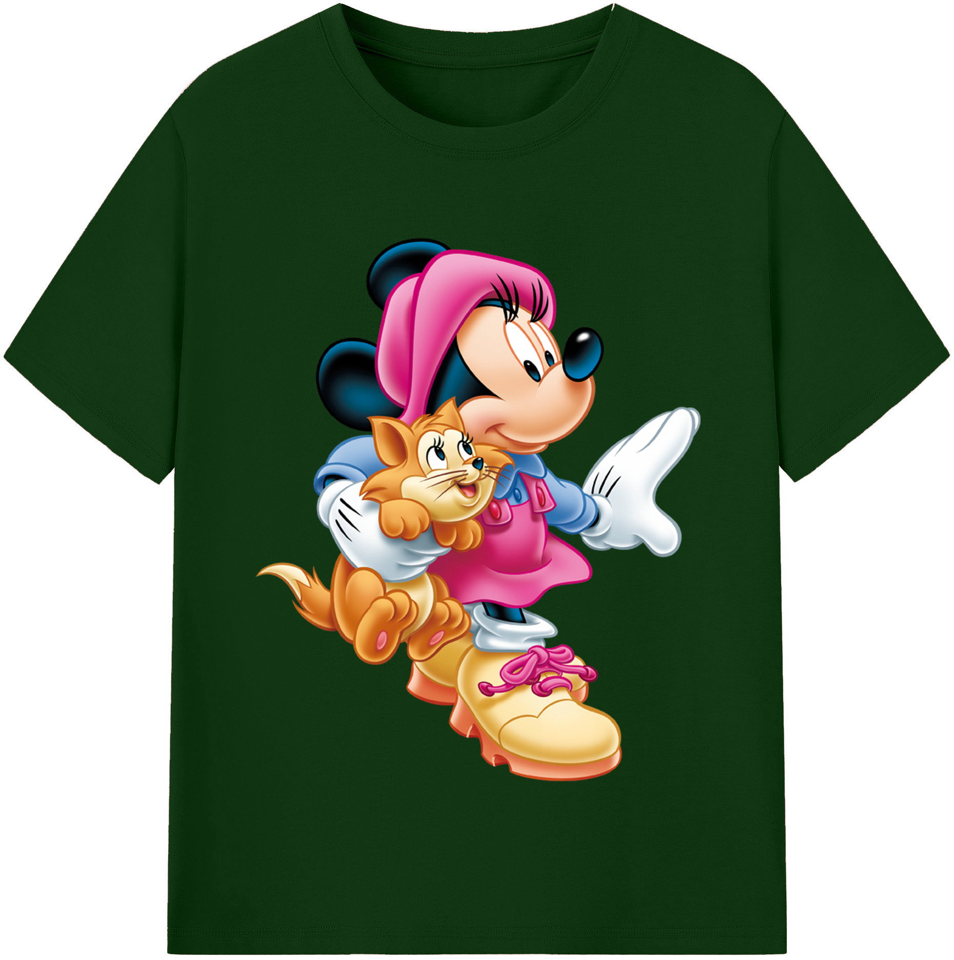 （画像用） ミッキーマウス Mickey Mouse 綿100％半袖Tシャツ（フロントプリント）